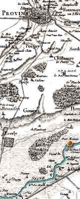 Fond de carte Cassini XVII°s