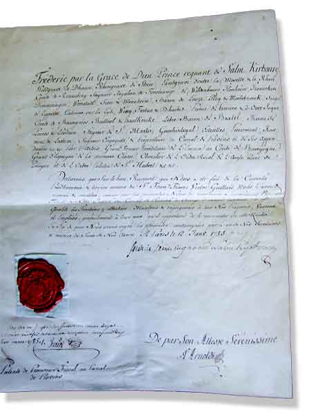 Patente de procureur fiscal/ Bibliothèque de Provins