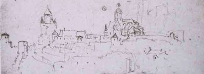 Provins, croquis de Turner