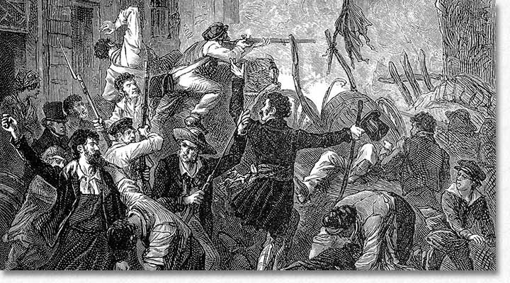 Insurrection de juin 1832 à Saint Merri. Détail