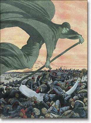 Le choléra décimant l'armée turque; le Petit Journal 1° décembre 1912. Source Gallica