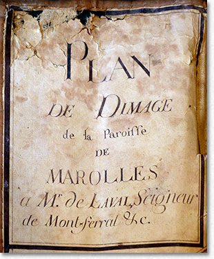 Plan de dîmage de Marolles en Brie 77 coll. privée