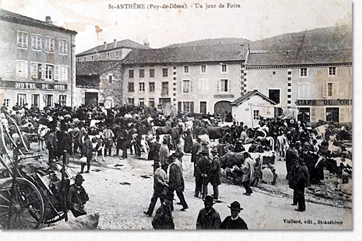 Foire de St Anthème, CPA