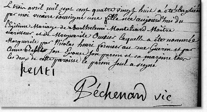 3 avril 1788 État civil, la Chapelle Rablais 5 Mi 2829 p 33