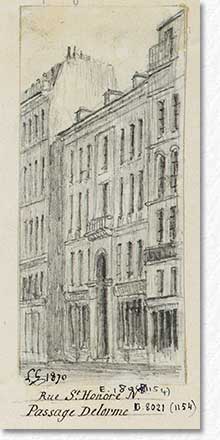 Léon Leymonnerye. Passage Delorme en 1870. Musée Carnavalet D.8021(1154)