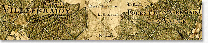 Plan topographique de la région de Montereau 1742