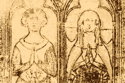 Pierre tombale dans l'église de Salins