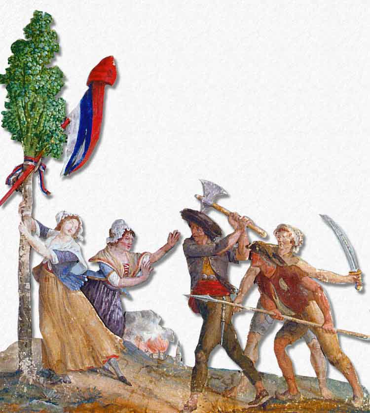 libre adaptation d'une gouache de Lesueur, Carnavalet