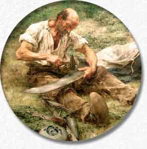 Lhermitte : la soupe du vieux faucheur, détail