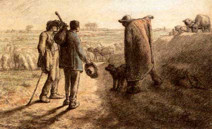 Jean François Millet, peintre de la Brie: berger et voyageurs