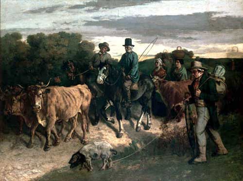 Courbet: paysans de Flagey revenant de la foire 1850