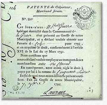 patente de colporteur