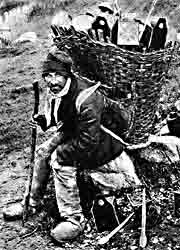 Colporteur des Vosges, carte postale XIX&deg;s