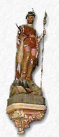 Statue de St Hubert, église Chapelle Rablais Statue de St Hubert, église Chapelle Rablais