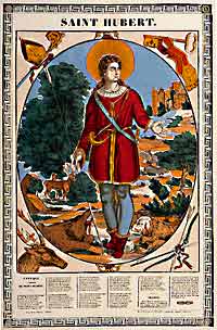 Saint Hubert, image d'Epinal 1845 Saint Hubert, image d'Epinal 1845